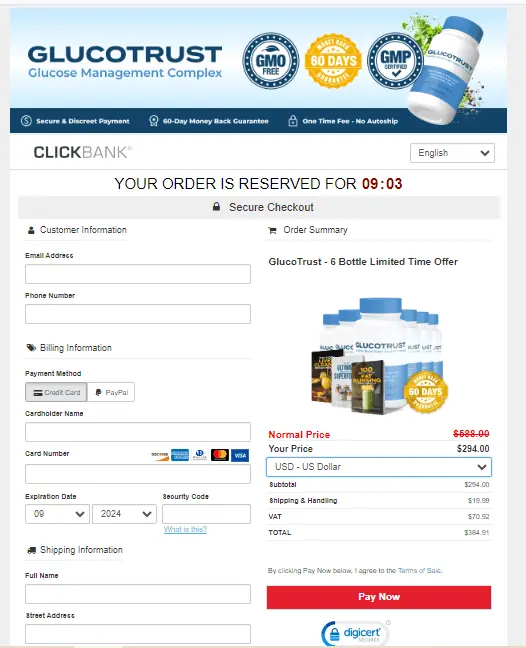 Glucotrust™ Supplement-Secure-Checkout
